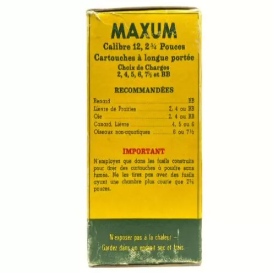 1960's CIL Maxum Long Range 12 Ga EMPTY Ammo Box 5514-M