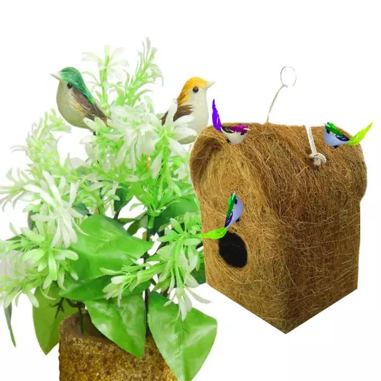 Pure Nest Bird House Purely Handmade, Type -Coir Size Set of 2 Large