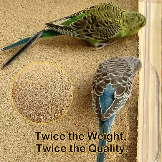 Gravel Paper for Bird Cage 60-Pack 17” x 11” Bird Cage Liner, Thick Sandpaper...