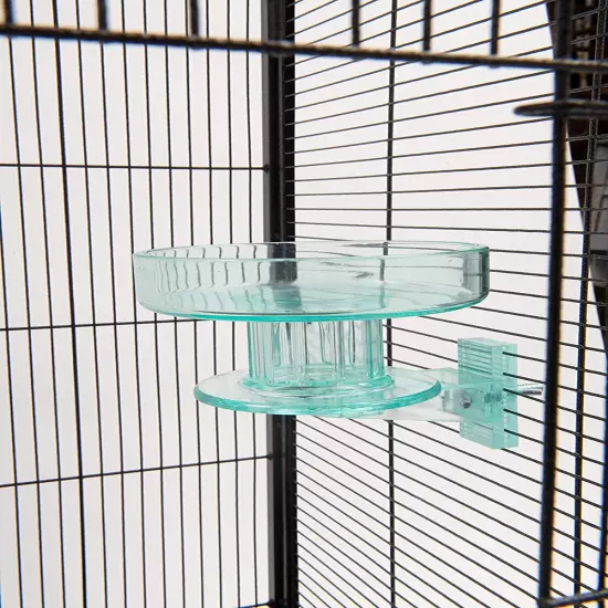 Quick Lock Bird Cage Bath for Lovebirds, Canaries, Finches, Parakeets, and Cocka