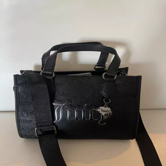 NWT JUICY COUTURE UPGRADE U MINI TOTE CROSSBODY BAG BLACK