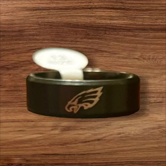 Philadelphia Eagles Mens NFL titanium ring. wedding ring. unique gift