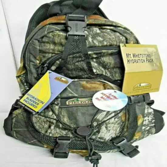 NEW Fieldline Back Pack with a 2 Mt. Whetstone Liter Hydration Bladder Camo 