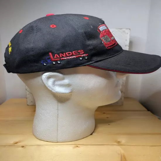 Landes Trucking Hat Jacksonville Illinois- Black Adjustable