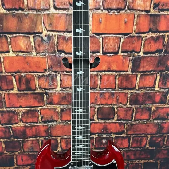 Custom shop Angus Young SG red electric guitar chrome hardware shipping quickly