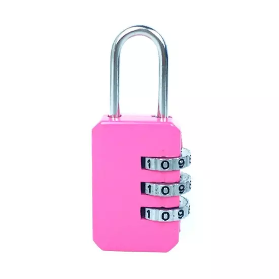 Padlock Dormitory Cabinet Lock Backpack Zipper Lock 3 Digit Password Lock