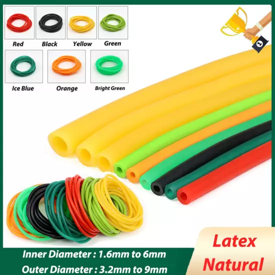 Natural Latex Tube Rubber High Elastic Hose Catapult Tension Band Colorful