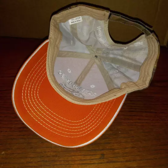 Steiner Tractor Parts Camo Snapback Trucker Orange Brown Adjustable