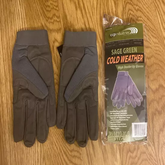 CCP Industries Sage Green Cold Weather High Dexterity Gloves - Extra Large