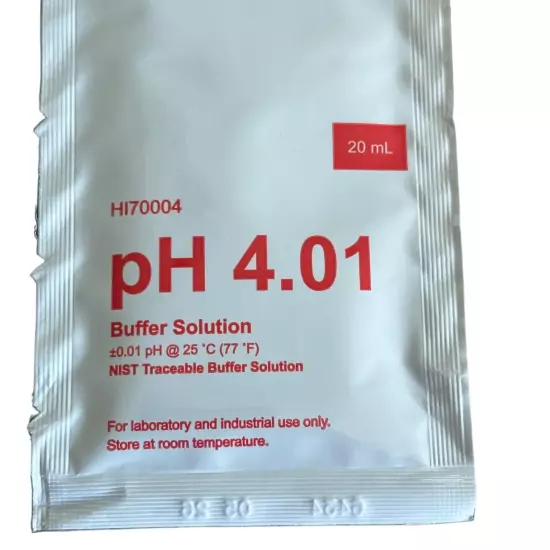 3x 20ml pH 4 Buffer Calibration Solution - 4.01/milwaukee/m10004/hanna/hi70004