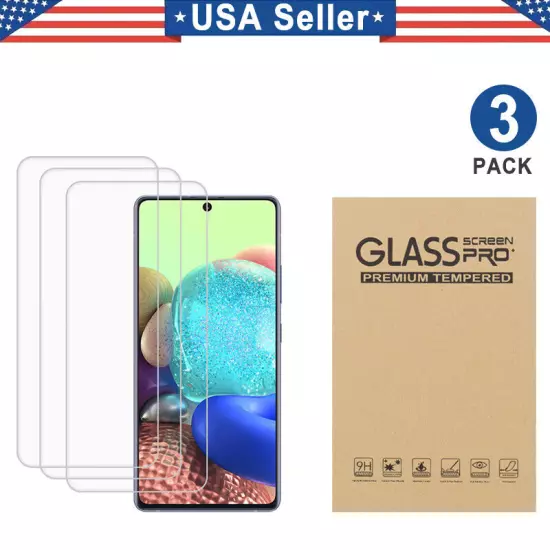 3PCS Tempered Glass Protector For Samsung Galaxy A05s A15 A24 A25 A35 A55 A71