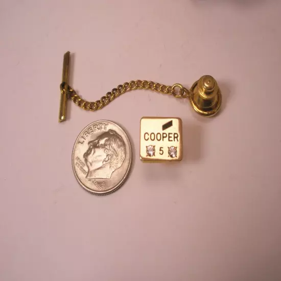 Cooper Industries 1/10 10K Gold 5 Year Vintage CTO Tie Tack Lapel Pin in box