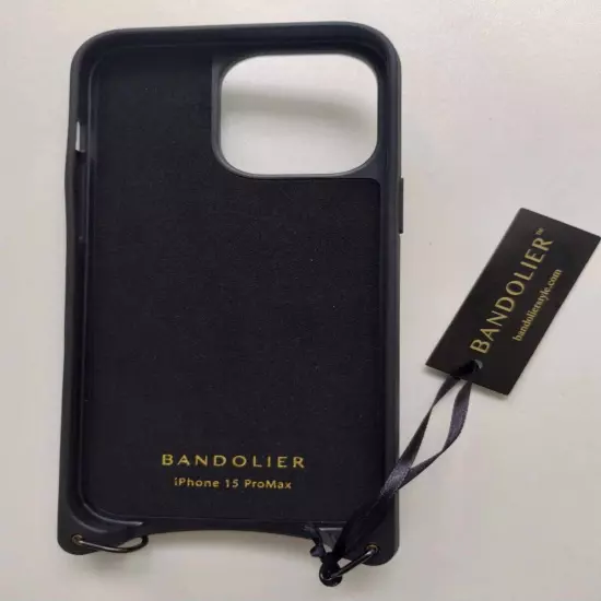 BANDOLIER HAILEY Crossbody Phone Case only Black/Pewter Iphone 15 PRO MAX 