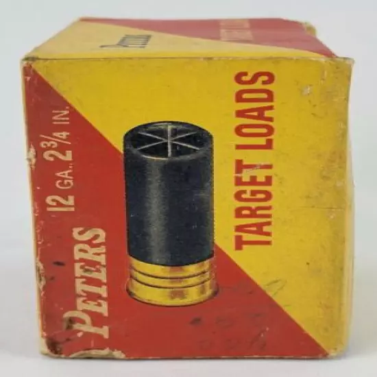 Vintage Peters Target Load 12 GA Box EMPTY 12ga Gun Hunter Advertising A15