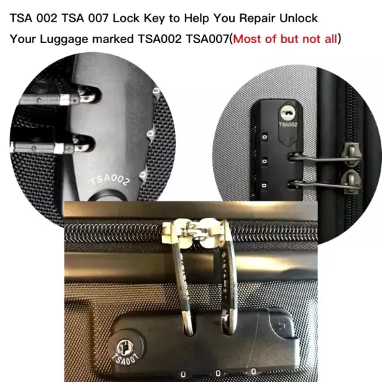 2 Key Set TSA 007 TSA 002 Master Luggage Keys, Universal Travel Locks Compatible