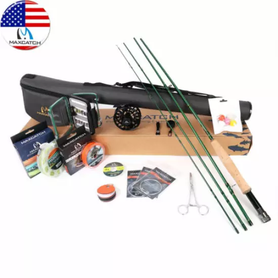 Maxcatch 9ft Premier Fly Fishing Rod and Reel Combo Complete Outfit Starter Kit