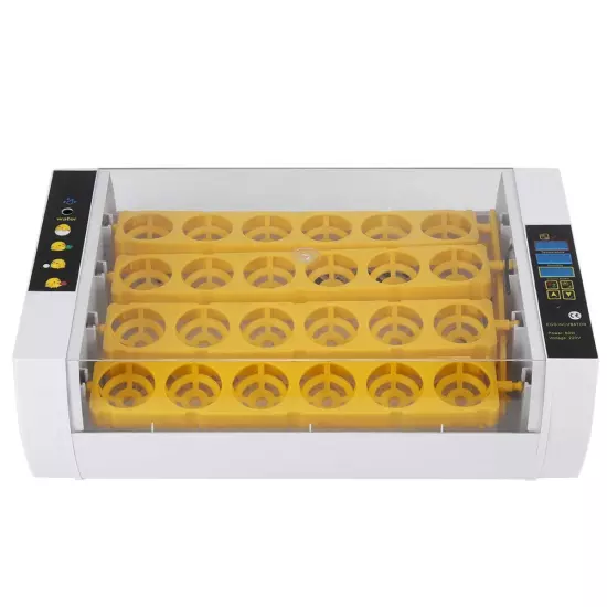 24 Egg Incubator, Automatic Digital Chicken Egg Hatcher Turning Temperature and 