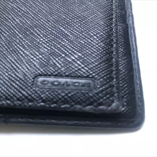 Coach Signature Leather Trifold Men's Wallet -...