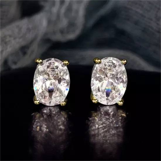 Cute Cubic Zircon 925 Silver Filled Stud Earring Women Wedding Jewelry Gift