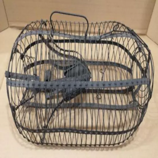 ANTIQUE 16" 1800s VICTORIAN WIRE CAGE TRAP DOOR LIVE MOUSE TRAP