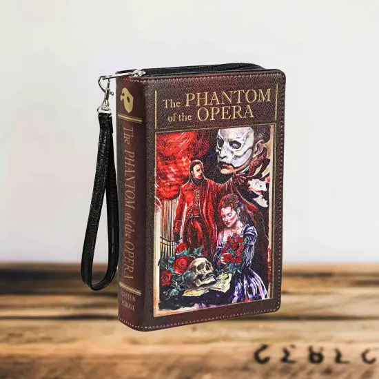 Vinyl Phantom Of The Opera Book Handbag Novelty Clutch Purse Crossbody Bag