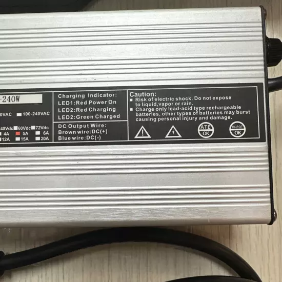 DL240W 36V/5A BATTERY CHARGER / Replacement for EZGO . Open Box