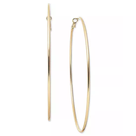 INC International Concepts Gold-Tone Extra-Large 4" Thin Hoop Earrings 100mm