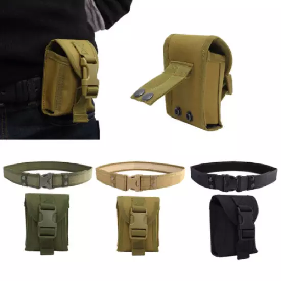 3 Color Tactical Molle Waist Pouch Belt Pack Military Combat Waist Belt Optional