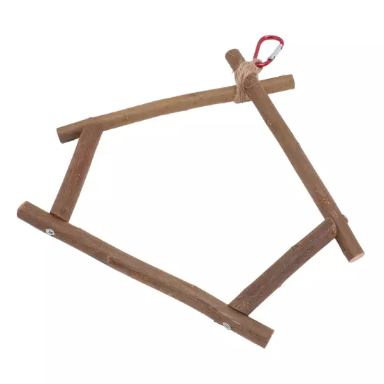 Bird Swing Perch Wooden Standing Climbing Toy Cage Perch For Budgie Cocka