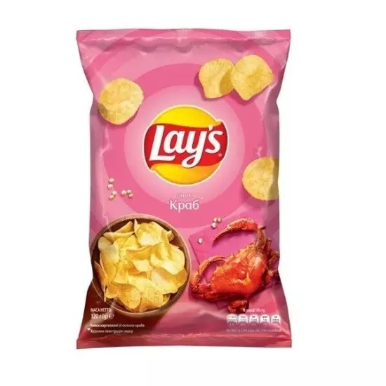 10 pieces Lay's potato chips 120 g with crab flavor (1200 g)