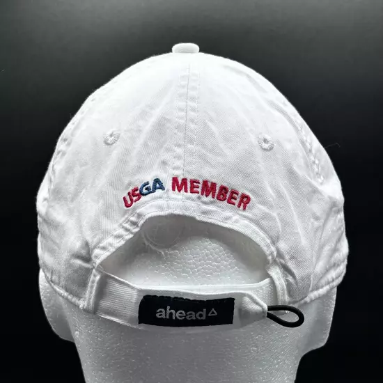 LACC 123rd U.S. Open Golf Hat White Cotton Adult Adj USGA Member ahead Used