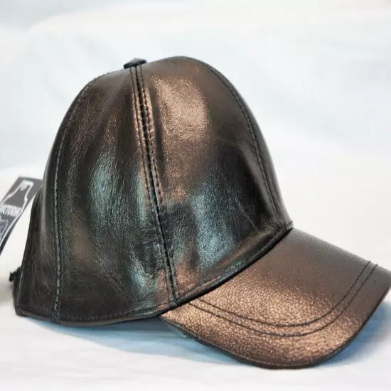 New 100% Real Genuine Lambskin Leather Baseball Cap Hat Sports Visor 40 COLORS