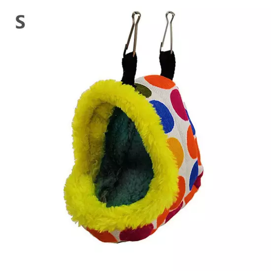 Pet Nest Plush Bird Cave Cage Warm Hanging Sleeping Bed Hut Tent Parrot Hammock