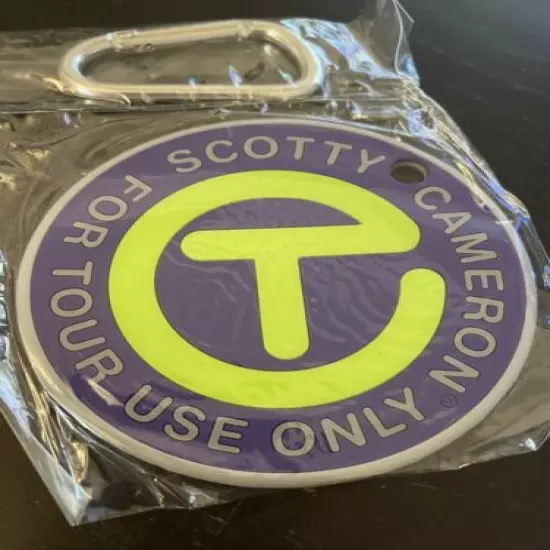 Brand New Scotty Cameron Circle T Purple Lime Putting Disc Circle T Bag Tag