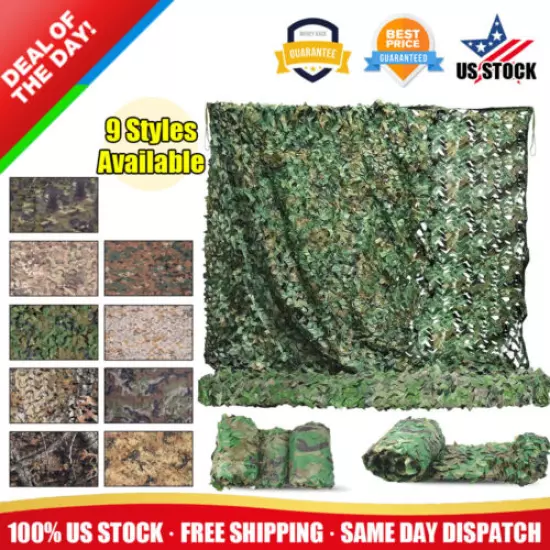 Military Camouflage Netting Hunting Camping Camo Army Net Sunshade Woodland CP