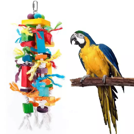 Bird Toys, Large Parrot Biting Toys, Bird Supplies, Wooden Parrot Toys