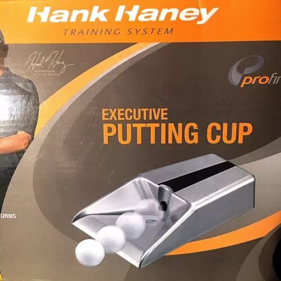 Hank Haney Executive Golf Putting Cup Automatic Ball Return Silver New in Box