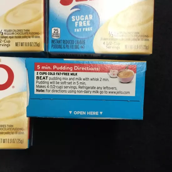 Jell-O Banana Cream Sugar Free Instant Pudding/Pie Filling . 4-Pack. Exp. 2/2025