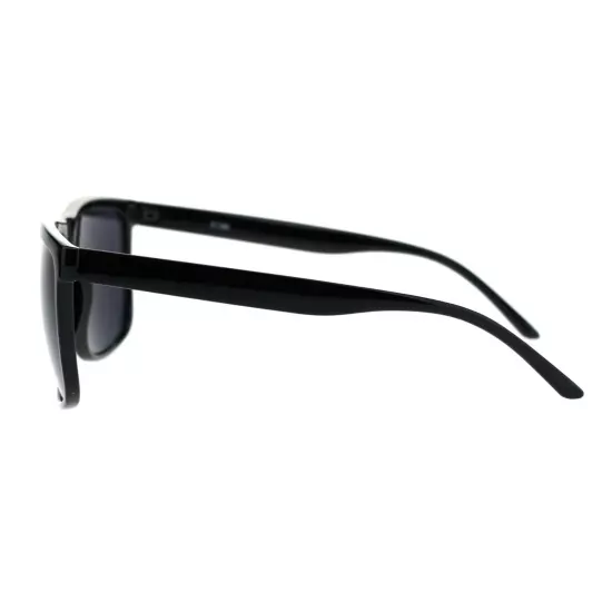 Dark Black Lens Men's Sunglasses Classic Square Frame Black UV 400