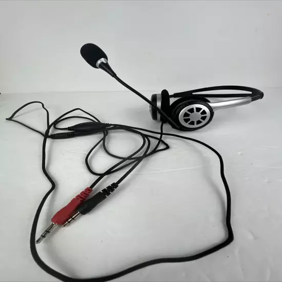 3.5mm Jack Wired Headset Stereo Headphone with Mic for Computer PC Business Use