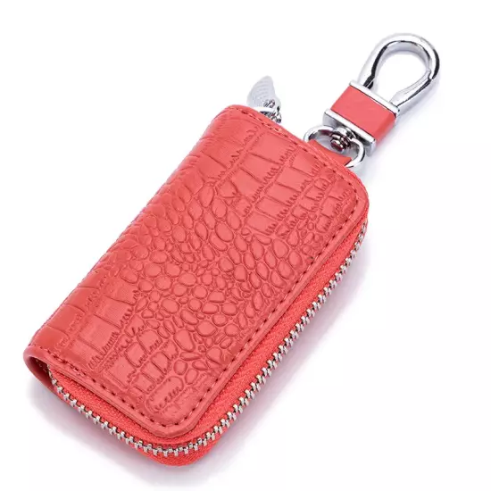 Mini Key Holder for Car Keys Wallet Pouch Bag Premium Leather Keychain Housekeep