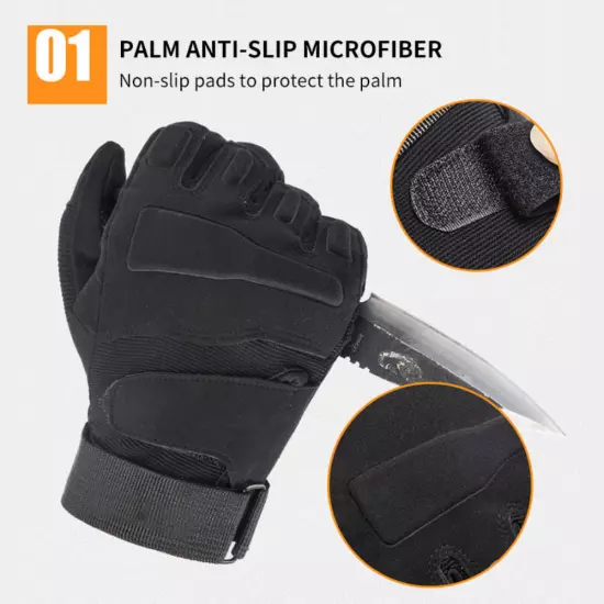 Tactical Gloves Combat Training Full Finger Gloves Antiskid Cut Resistant Gloves