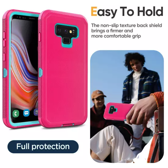 For Samsung Galaxy Note 9 Heavy Duty Shockproof Phone Case Cover / Belt Clip