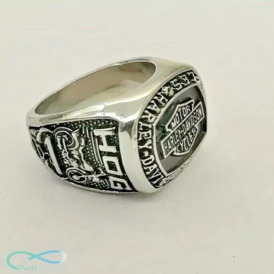 Ring of Harley Davidson Motor Cycles Badass Silver Handmade