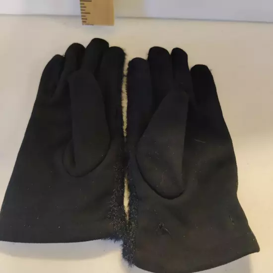 Mango Ladies Black Gloves