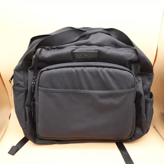 LL Bean Laptop Backpack Computer Bag Carry On Padded Black School Travel