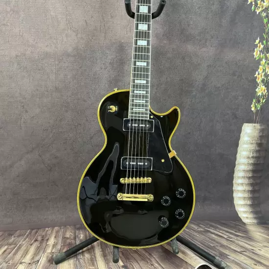 Hot sales Vintage 1956 Les Paul Custom Black Beauty Electric Guitar Fast Shippin