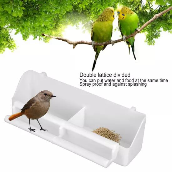 4pcs Parrots Feeder Pet Bird Hanging Food Water Bowl Pigeons Stand Cage