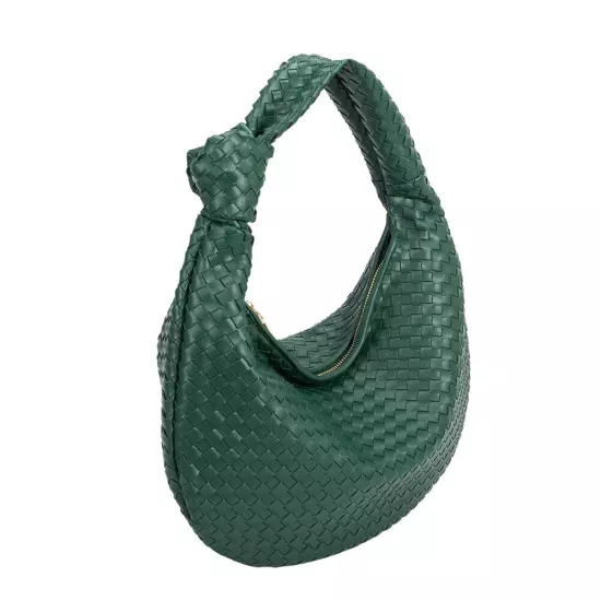 Melie Bianco Brigitte Large Satchel Recycled Vegan Woven Knot Bag Anthropologie!