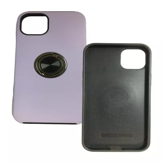 Silky Smooth Magnetic Ring Kickstand Case For iPhone 14P/15P, Free Temper Glass